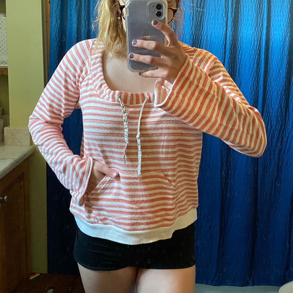 Striped long sleeve sweater